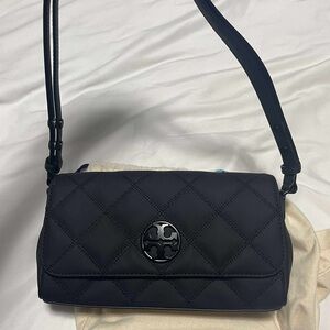 Tory Burch Black Quilted Crossbody Bag
